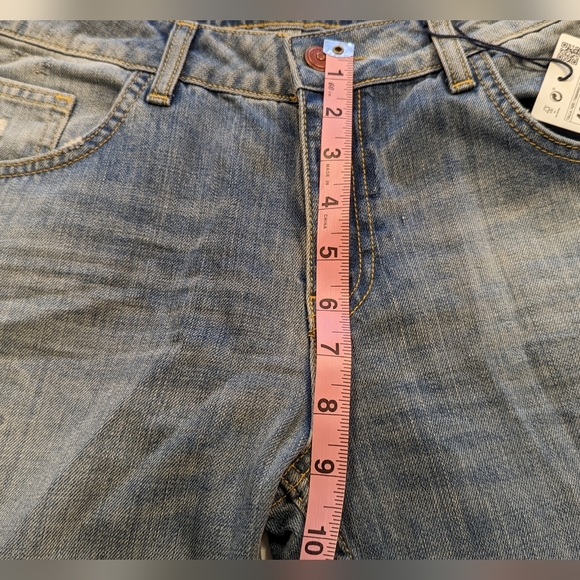 Zara Basic Z1975 Denim Jeans NWT 8 Distressed Patched High Waisted Boyfriend - Picture 6 of 8